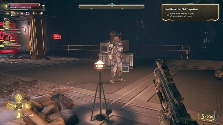 As soon as you get off the ship, go towards the terminal, located nearby - Kept Secret But Not Forgotten | The Outer Worlds Walkthrough - Phines questline - The Outer Worlds Guide