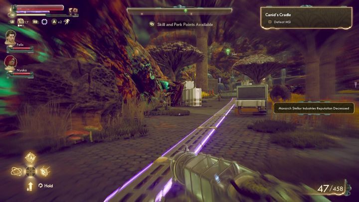 Then you will need to decide which side of the conflict you choose - Canids Cradle | The Outer Worlds Faction Quests - SubLight - The Outer Worlds Guide