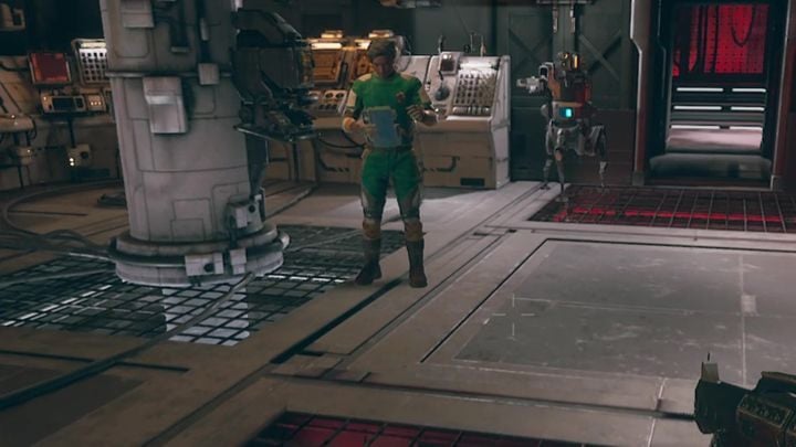 Once you get rid of the threat, you can talk to the information broker - Radio Free Monarch | The Outer Worlds Walkthrough - Phines questline - The Outer Worlds Guide