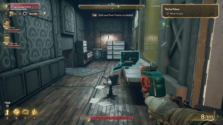 Now return to the vicinity of the corridor that led you to the station - The Ice Palace | The Outer Worlds Faction Quests - SubLight - The Outer Worlds Guide