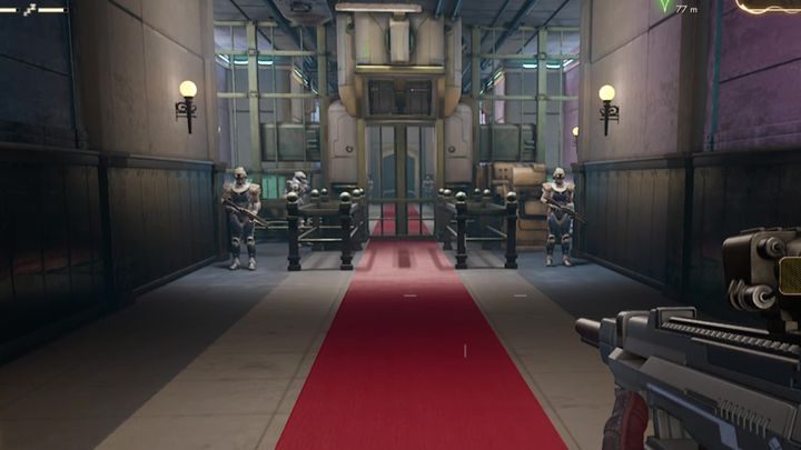 After landing in Byzantium, you immediately go to The Board office - The Puppet Masters | The Outer Worlds Walkthrough - The Path Of Halcyon - The Outer Worlds Guide