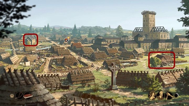 Go to Alienas house (upper left part of the screen) and knock on the door - Chapter Ten - The Rise of Kingsbridge (Kingsbridge - 5 years later) - Book Two: Sowing the Wind - The Pillars of the Earth Game Guide