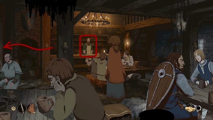 You can give him the promised money (and complete this part of the chapter) but you can also make them stop arguing and then give him money - Chapter Eleven - The New Earl (Shiring market; tavern) - Book Two: Sowing the Wind - The Pillars of the Earth Game Guide