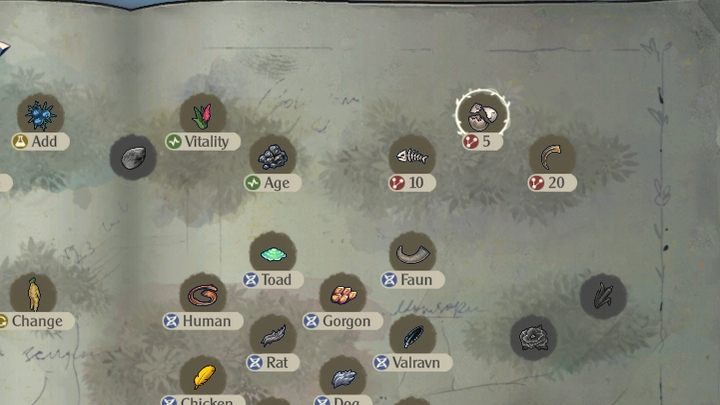 You should remember that the three ingredients - Shell, Fishbone, Claw - can be used interchangeably and they determine how strong the potion that uses them will be - The Serpent Rogue: Potion brewing recipes - list - Potions - The Serpent Rogue Guide