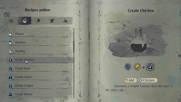 The monsters you create don't have any items in your inventory, so you can't use them to grind materials - The Serpent Rogue: Potion brewing recipes - list - Potions - The Serpent Rogue Guide