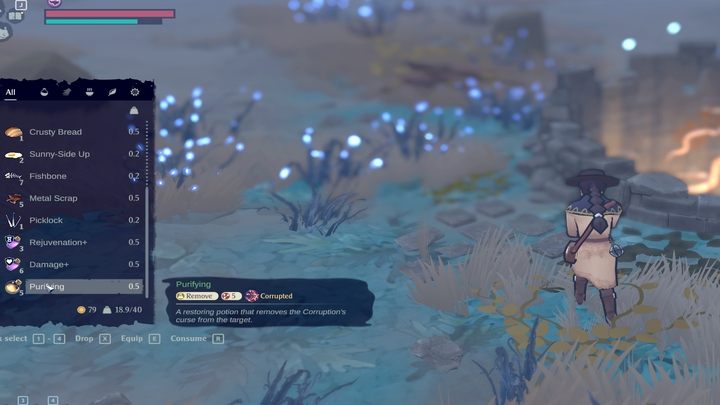 You can break it to get 5 Purifying potions - The Serpent Rogue: Corruption and Purification - Basics - The Serpent Rogue Guide