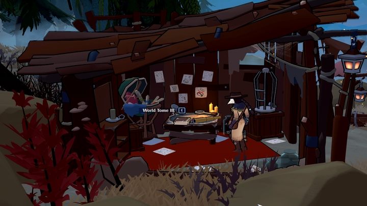 In the camp, go to the small building on the left, near the passage to Wasteland - The Serpent Rogue: World Tomes - journal pages - Basics - The Serpent Rogue Guide