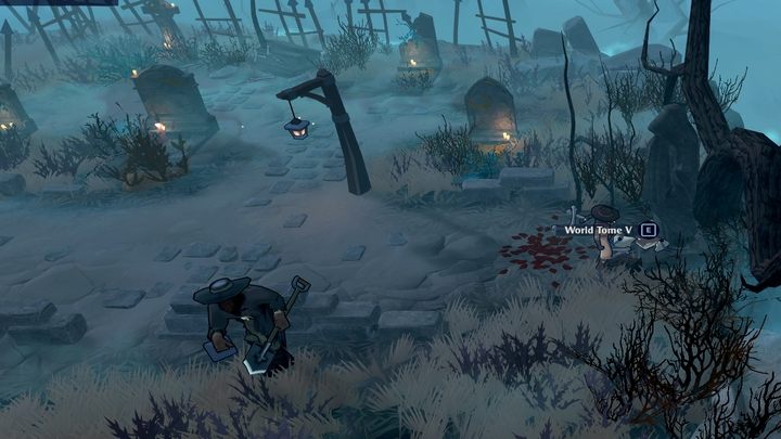 The only tome in Undertaker is behind the graveyard, on the right, at the end of the path - The Serpent Rogue: World Tomes - journal pages - Basics - The Serpent Rogue Guide