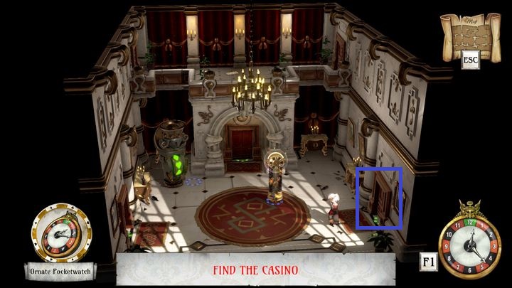 First you must leave the room through the door on the right - Set a starting position | Clay Rockridge and Trinity Carrington - Clay Rockridge and Trinity Carrington - The Sexy Brutale Game Guide