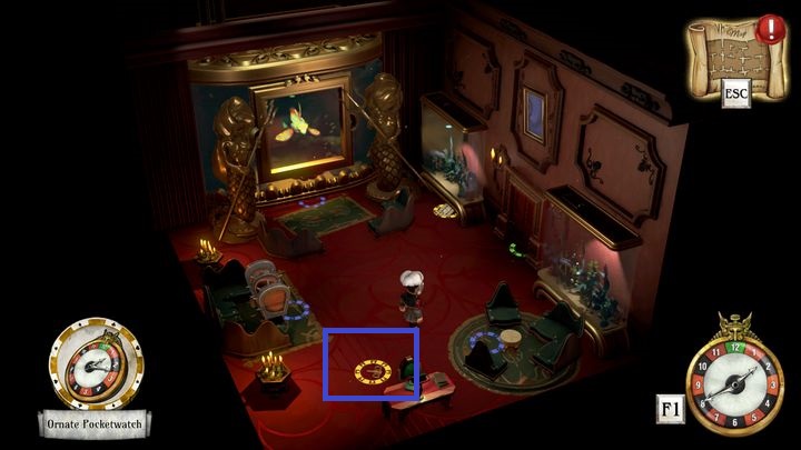 Inside you will find another clock key - Set starting position | Willow Blue - Willow Blue - The Sexy Brutale Game Guide