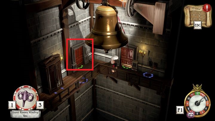 You will find yourself near a bell - Set starting position | Willow Blue - Willow Blue - The Sexy Brutale Game Guide