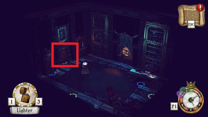 Now return to the chamber in which you have found the lighter - Activate the secret switch | Greyson Grayson & Redd Rockridge - Greyson Grayson & Redd Rockridge - The Sexy Brutale Game Guide