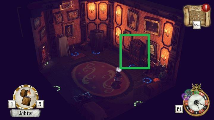 Approach the wardrobe and interact with it - Activate the secret switch | Greyson Grayson & Redd Rockridge - Greyson Grayson & Redd Rockridge - The Sexy Brutale Game Guide