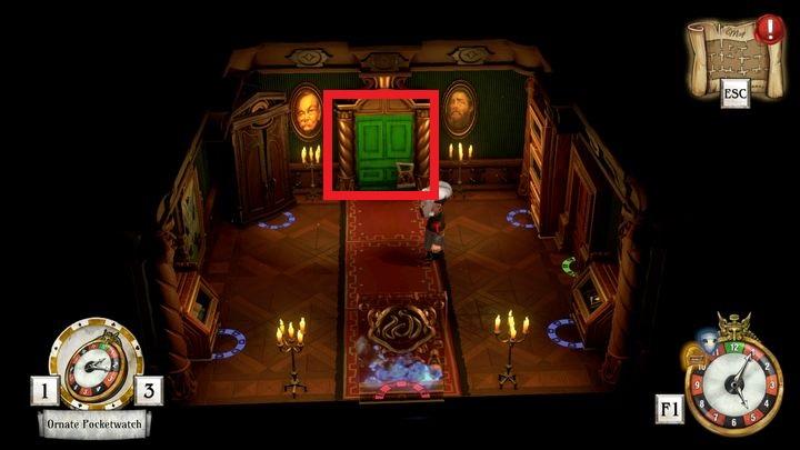 Go through the next few rooms until you find the one with a padlock on a green door - Activate the first starting point | Thanos Gorecki & Aurum Runes - Thanos Gorecki & Aurum Runes - The Sexy Brutale Game Guide