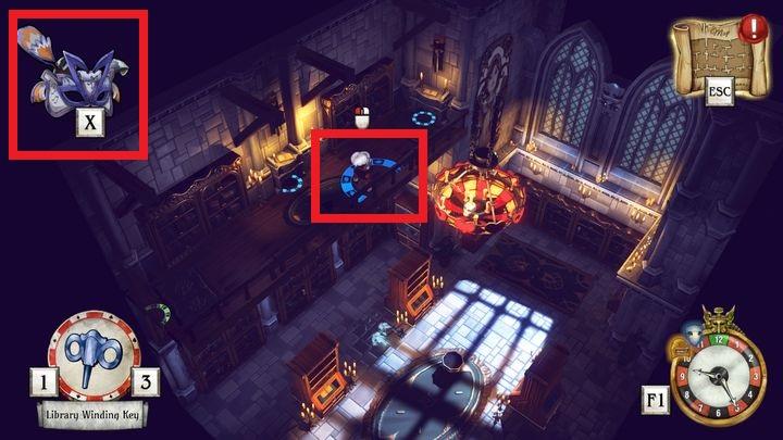 Then go to the balcony as soon as possible and drop a fragment of the chandelier - Activate the first starting point | Thanos Gorecki & Aurum Runes - Thanos Gorecki & Aurum Runes - The Sexy Brutale Game Guide