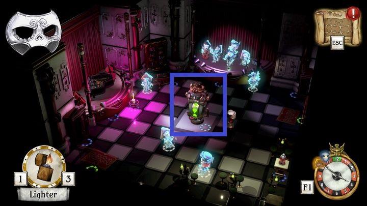 Enter it after him, and set the statue to the heart symbol - Acquire the password and set the statue behind the bar | Thanos Gorecki & Aurum - Thanos Gorecki & Aurum Runes - The Sexy Brutale Game Guide