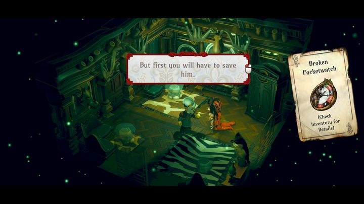 At the end of the tutorial, you will get a pocket watch which allows to turn time back to a starting point if events should go south at any point - Tutorial | Reginald Sixpence - Reginald Sixpence - The Sexy Brutale Game Guide