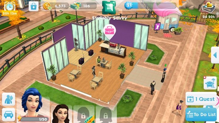 The barista is the first available career - Career in The Sims Mobile - Missions, events, careers and hobbies - The Sims Mobile Game Guide