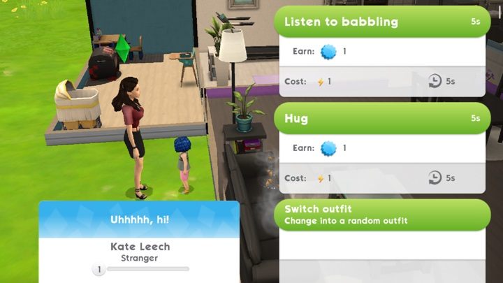 Special interactions also occur outside of parties - How to level quickly in The Sims Mobile? - Starting tips - The Sims Mobile Game Guide