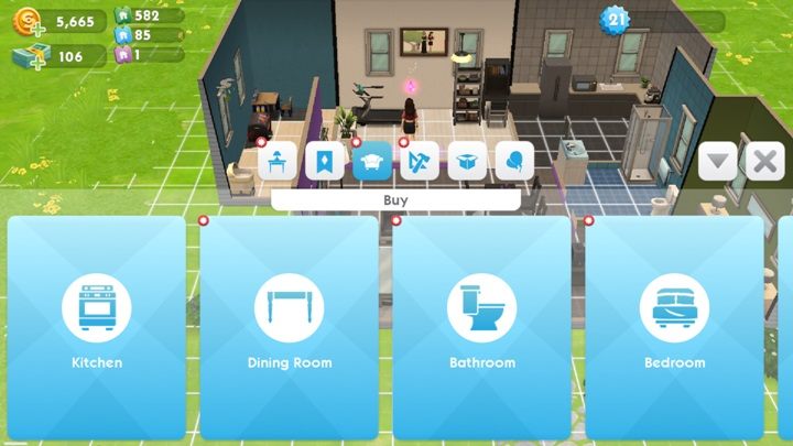 In The Sims Mobile, there is also room for classic furniture arrangement - Furniture | The Sims House - The Sims House - The Sims Mobile Game Guide