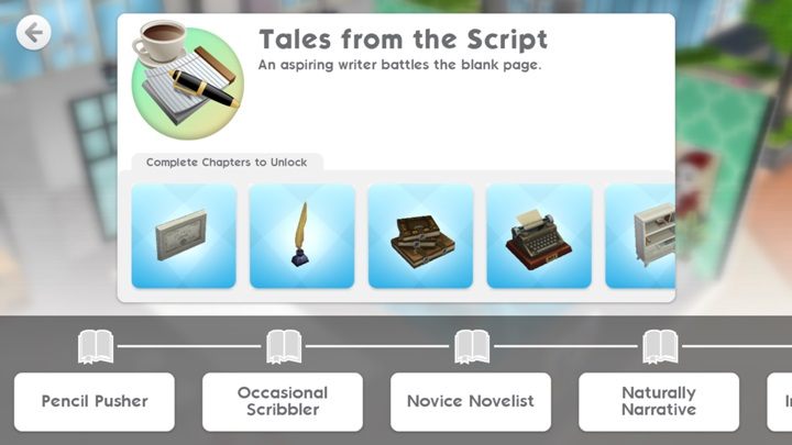 In order to begin the career as a writer, your sim just needs a desk - Hobby in The Sims Mobile - Missions, events, careers and hobbies - The Sims Mobile Game Guide