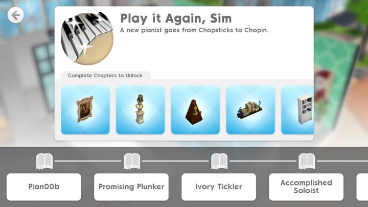 You first need to buy the piano - Hobby in The Sims Mobile - Missions, events, careers and hobbies - The Sims Mobile Game Guide