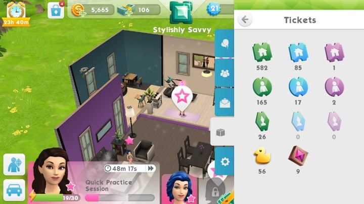 The Sims Mobile features over 10 types of tickets - Tickets | Money and tickets - Money and tickets - The Sims Mobile Game Guide