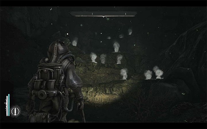 When exploring the depths, the correct walking path will be indicated by the lamps - Nosedive | The Sinking City walkthrough - Main cases - The Sinking City Guide