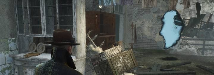 Make a reconstruction of the events by entering the blue cloud - Field Research | The Sinking City walkthrough - Side cases - The Sinking City Guide