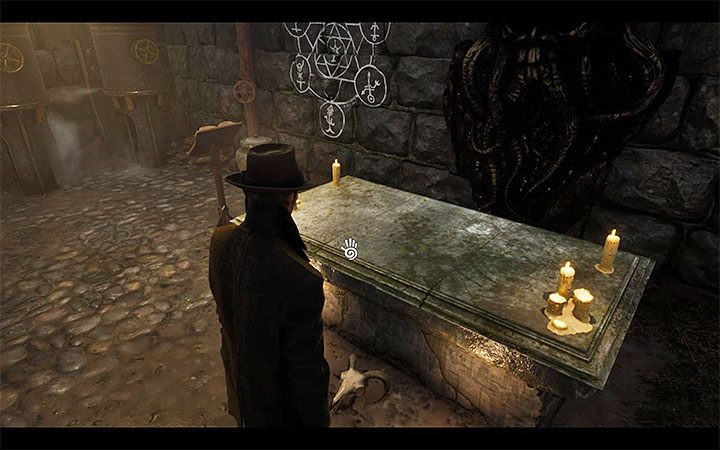 The first choice is about agreeing to participate in the ritual (dialogue: Might be my last chance - Deal with the Devil | The Sinking City walkthrough - Main cases - The Sinking City Guide