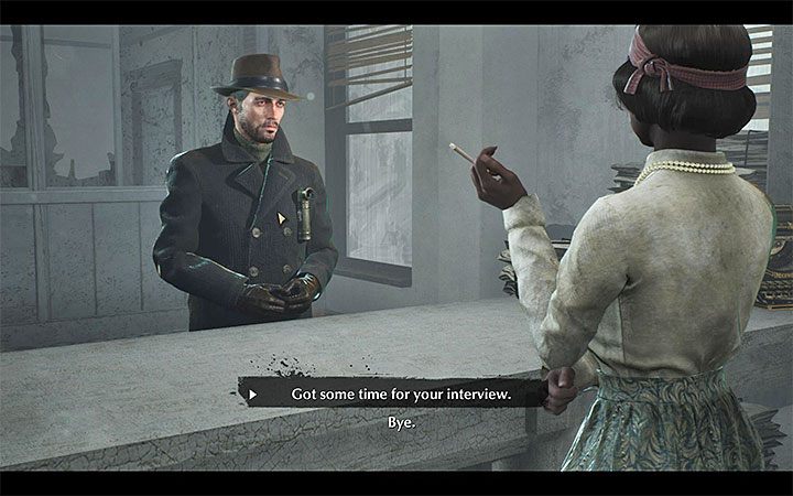 Once you enter the room, initiate the conversation with Helen Bland - List of trophies in The Sinking City - Trophy guide - The Sinking City Guide