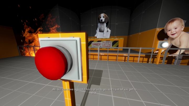 Your task is to press the red button for two hours - Stanley Parable Ultra Deluxe: Right door - list of all endings - All endings - Stanley Parable Ultra Deluxe Guide