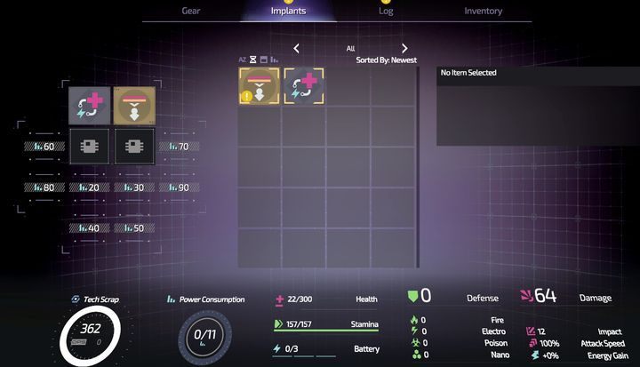 Implants allow the hero to use special skills, but they often use the battery - Armor and MedBay in The Surge 2 - Basics - The Surge 2 Guide