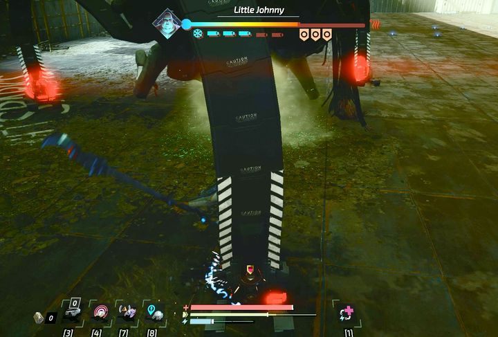 Tanks on the robots legs are easier to destroy, so I recommend to start with the more difficult ones - at the front of the opponent - Port Nixon - The Drug Lord | The Surge 2 Walkthrough - Main story - The Surge 2 Guide