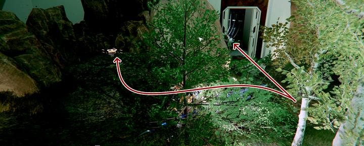 On the square in front of the terrace with inscription Gideons Rock, next to the door leading to the repeller in the Mustang Hills trail - The Puppet Master | Side mission in The Surge 2 - Side quests - The Surge 2 Guide