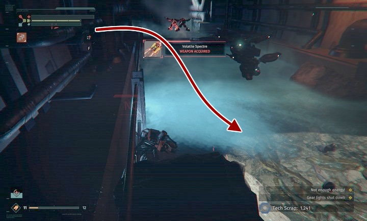 You will find another weapon among the poisonous gas - Abandoned Production | The Surge Walkthrough - Walkthrough - The Surge Game Guide