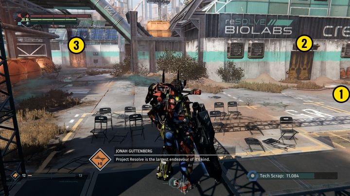 Starting from the position presented in the picture [1], go right and collect the weapon - Resolve BioLab | The Surge Walkthrough - Walkthrough - The Surge Game Guide