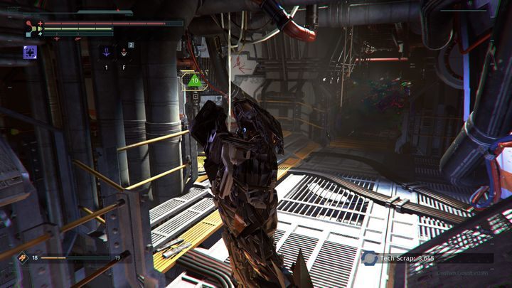 Then take advantage of the technical corridor that you see in the room after descending by using the exo-lift - The Nucleus | The Surge Walkthrough - Walkthrough - The Surge Game Guide