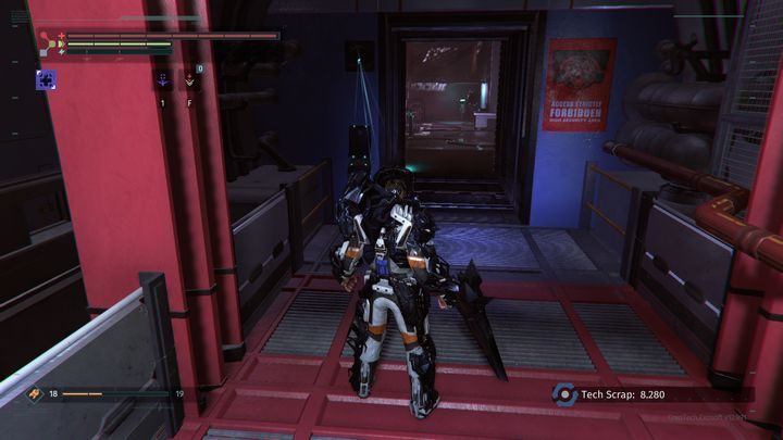 Walk through the corridor to the very end and youll be in the CREO protection zone - The Nucleus | The Surge Walkthrough - Walkthrough - The Surge Game Guide