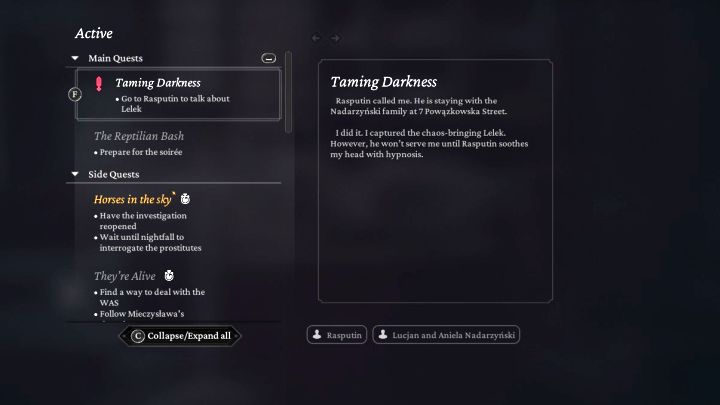 5 - The Thaumaturge: Taming Darkness - The Thaumaturge: Main tasks - The Thaumaturge Guide