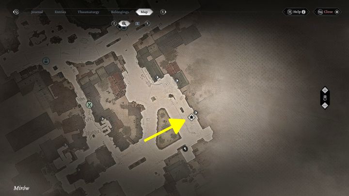 Urban Secrets: The viewpoint is in the south-eastern part of Mirow district, before the entrance to the Synagogue - The Thaumaturge: All Stereoscopic Photographs map - The Thaumaturge: Secrets and Collectibles - The Thaumaturge Guide