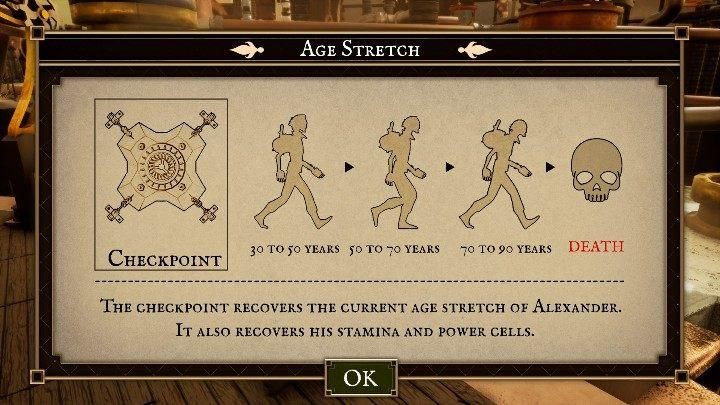 Your characters age is divided into three groups: 30-50, 50-70 and 70-90 - Hero Statistics | Starting Tips | The Watchmaker - Starting Tips - The Watchmaker Game Guide