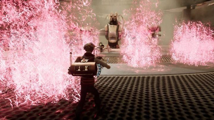 The robot can repel you, shoot with a laser, set fire to the floor and poison the room - Fighting with bosses | Starting Tips | The Watchmaker - Starting Tips - The Watchmaker Game Guide