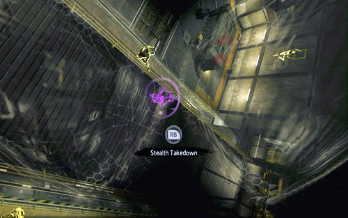 Start off by silently eliminating the enemy on the bridge and the one on the opposite side of the room - Chapter 03 - In the Shadow of Evils Past - p. 2 - Walkthrough - The Amazing Spider-Man - Game Guide and Walkthrough