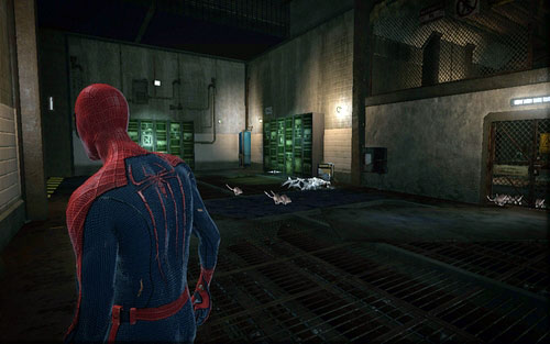 There will probably be one enemy there, who you can get rid of silently - Chapter 04 - The Thrill of the Hunt - p. 1 - Walkthrough - The Amazing Spider-Man - Game Guide and Walkthrough
