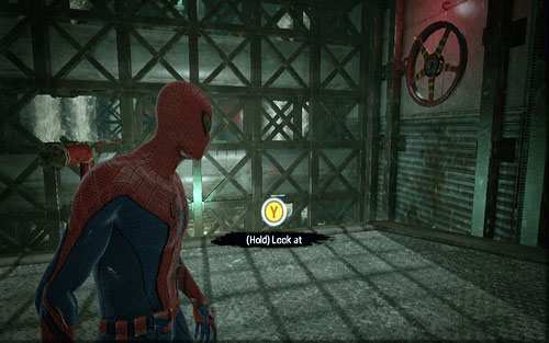 A bit further you will see a flooded tunnel - Chapter 04 - The Thrill of the Hunt - p. 1 - Walkthrough - The Amazing Spider-Man - Game Guide and Walkthrough