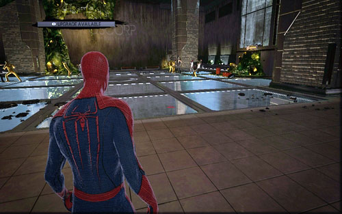 Inside the room with the glass floor you will have to defeat more groups of enemies - Chapter 06 - Smythe Strikes Back - p. 1 - Walkthrough - The Amazing Spider-Man - Game Guide and Walkthrough