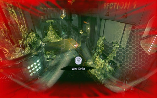 Attack them both with Web Rush and then, after a few punches, return onto the wall (LB) - Chapter 06 - Smythe Strikes Back - p. 1 - Walkthrough - The Amazing Spider-Man - Game Guide and Walkthrough