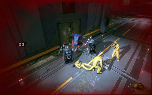 Defeat them one at a time using Web Rush and your fists - Chapter 06 - Smythe Strikes Back - p. 1 - Walkthrough - The Amazing Spider-Man - Game Guide and Walkthrough