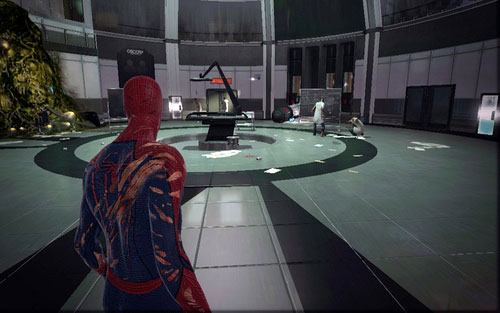After destroying them, you will reach a room with mad scientists - Chapter 06 - Smythe Strikes Back - p. 2 - Walkthrough - The Amazing Spider-Man - Game Guide and Walkthrough